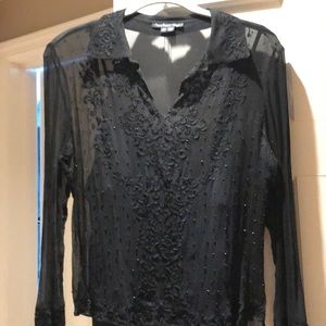 Ladies sheer top with cami